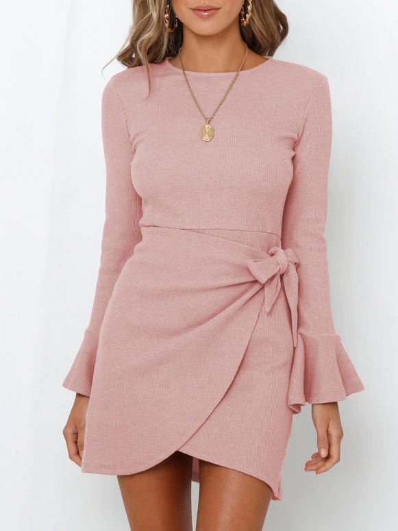 Dresses Ruffled Long Sleeve Slim Fit Mini Dress - LuckyFash™