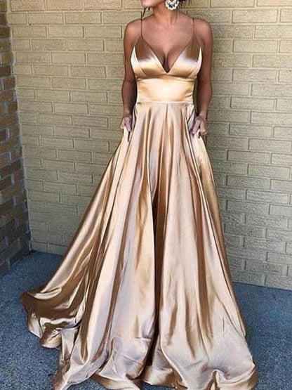 Dresses Sling V-Neck Sleeveless Party Dress - LuckyFash™