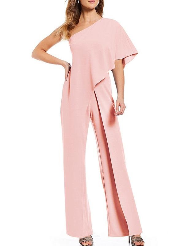 Women's Elegant Oblique Shoulder Jumpsuit - LuckyFash™