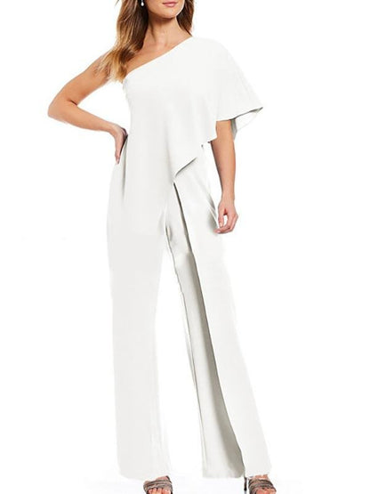 Women's Elegant Oblique Shoulder Jumpsuit - LuckyFash™