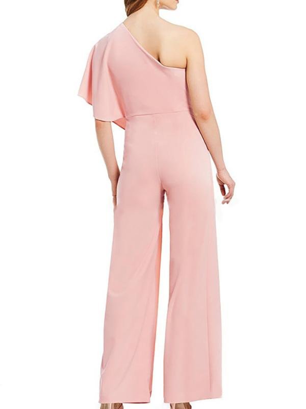 Women's Elegant Oblique Shoulder Jumpsuit - LuckyFash™