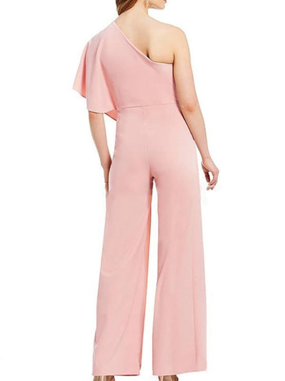 Women's Elegant Oblique Shoulder Jumpsuit - LuckyFash™