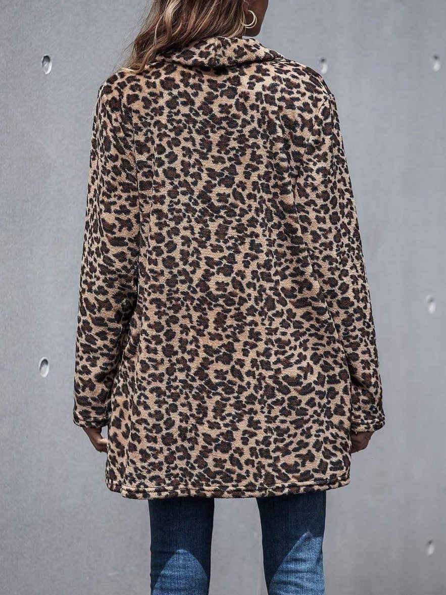 Women's Fake Fur Leopard Print Coats - LuckyFash™