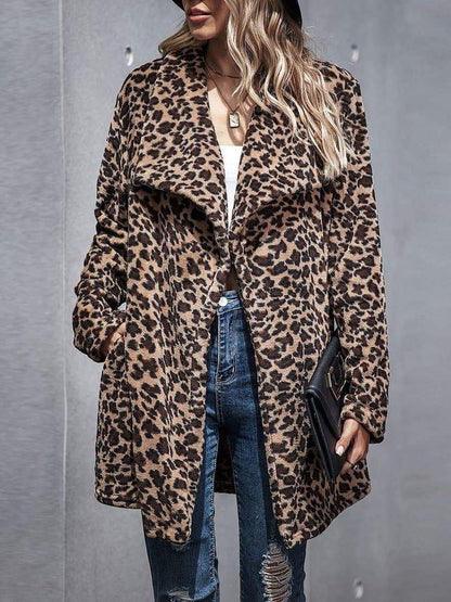 Women's Fake Fur Leopard Print Coats - LuckyFash™