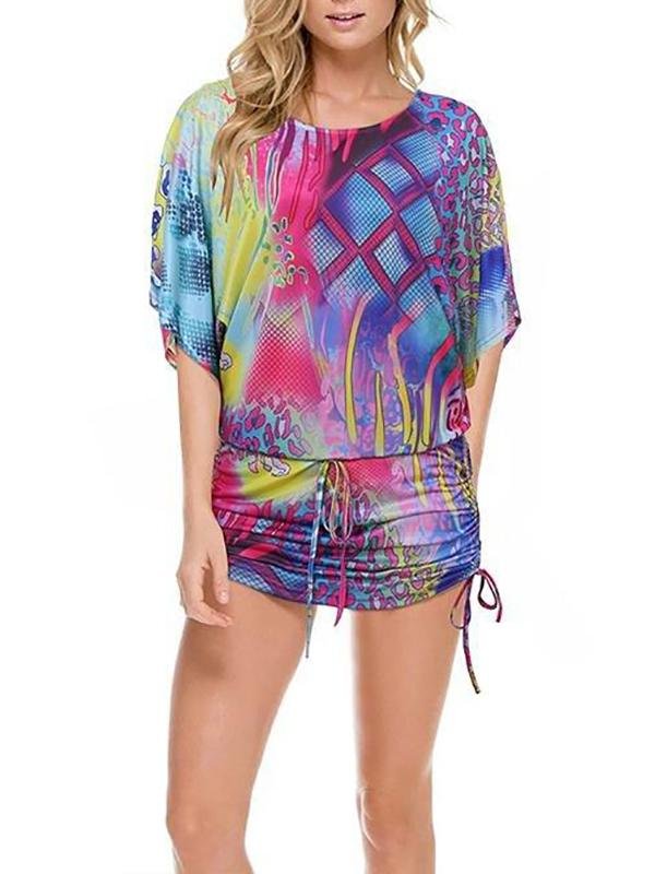 Women's Fashion Temperament Hedging Round Neck Dress - LuckyFash™