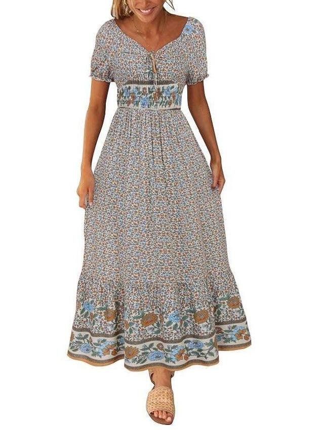 Women's floral midi dress - LuckyFash™