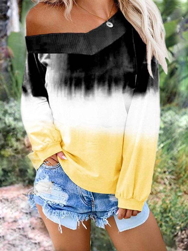 Women's Gradient V-neck T-shirt - LuckyFash™