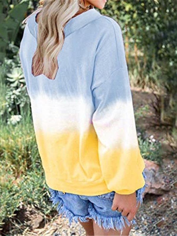 Women's Gradient V-neck T-shirt - LuckyFash™