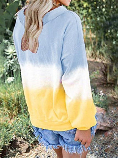 Women's Gradient V-neck T-shirt - LuckyFash™