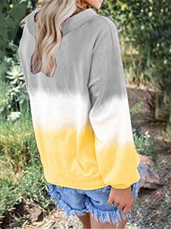 Women's Gradient V-neck T-shirt - LuckyFash™