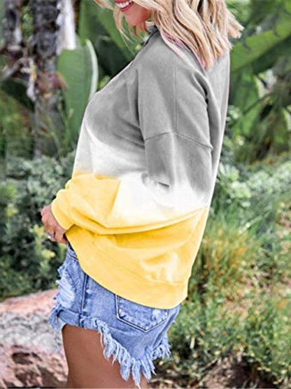 Women's Gradient V-neck T-shirt - LuckyFash™