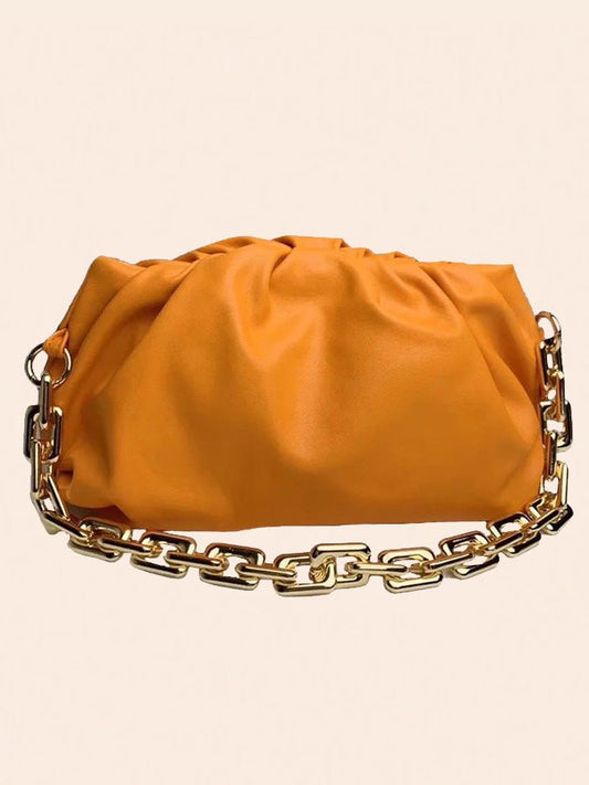 Women's Handbags Chain Cloud Pleated Leather Underarm Bag - LuckyFash™