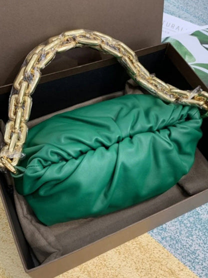 Women's Handbags Chain Cloud Pleated Leather Underarm Bag - LuckyFash™