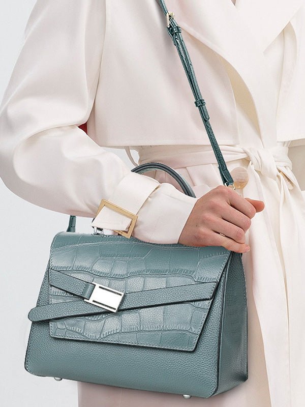 Women's Handbags Crocodile-Print Leather Portable Light Crossbody Bag - LuckyFash™