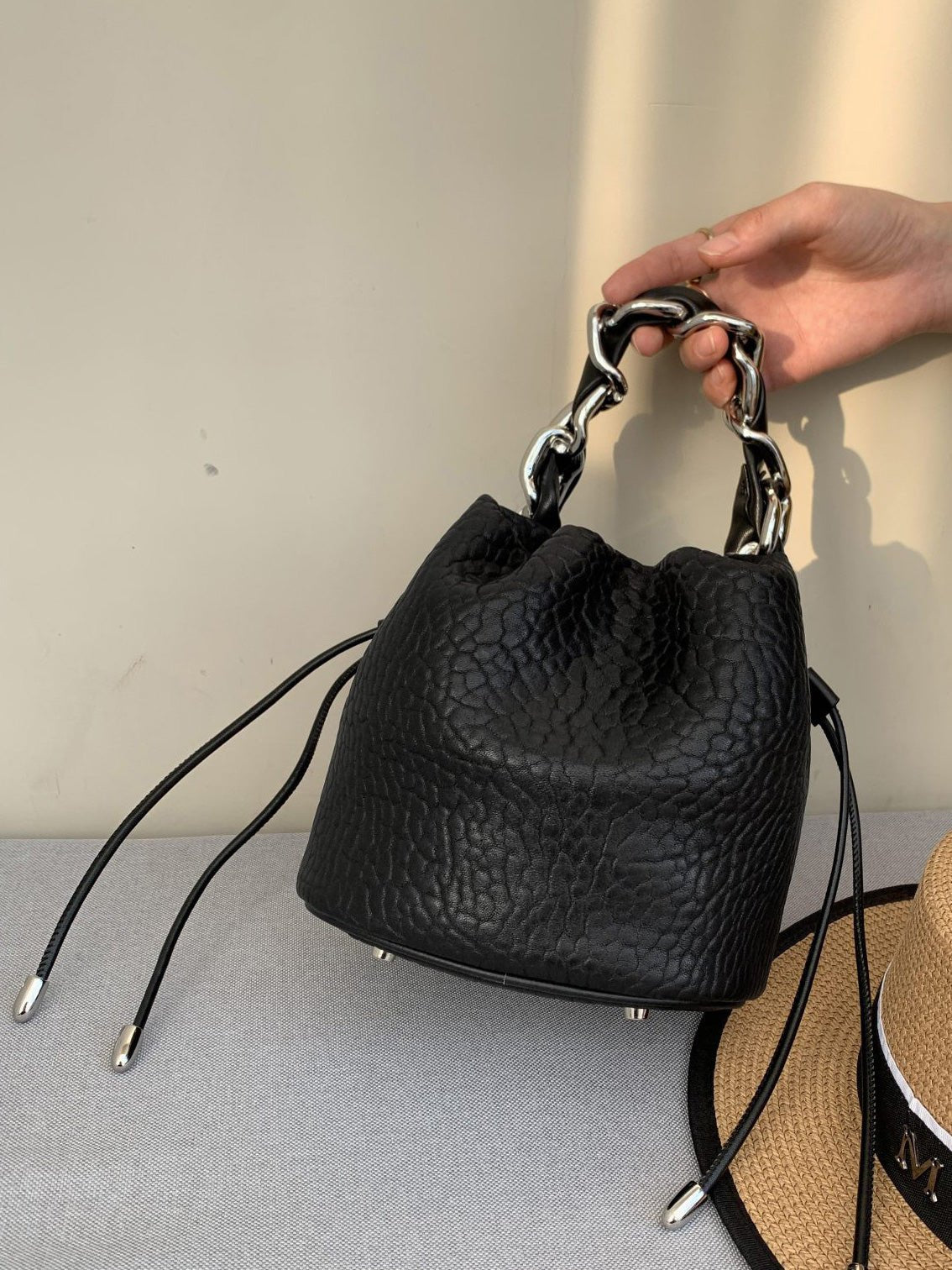 Women's Handbags Fashion Leather Chain Bucket Bag - LuckyFash™