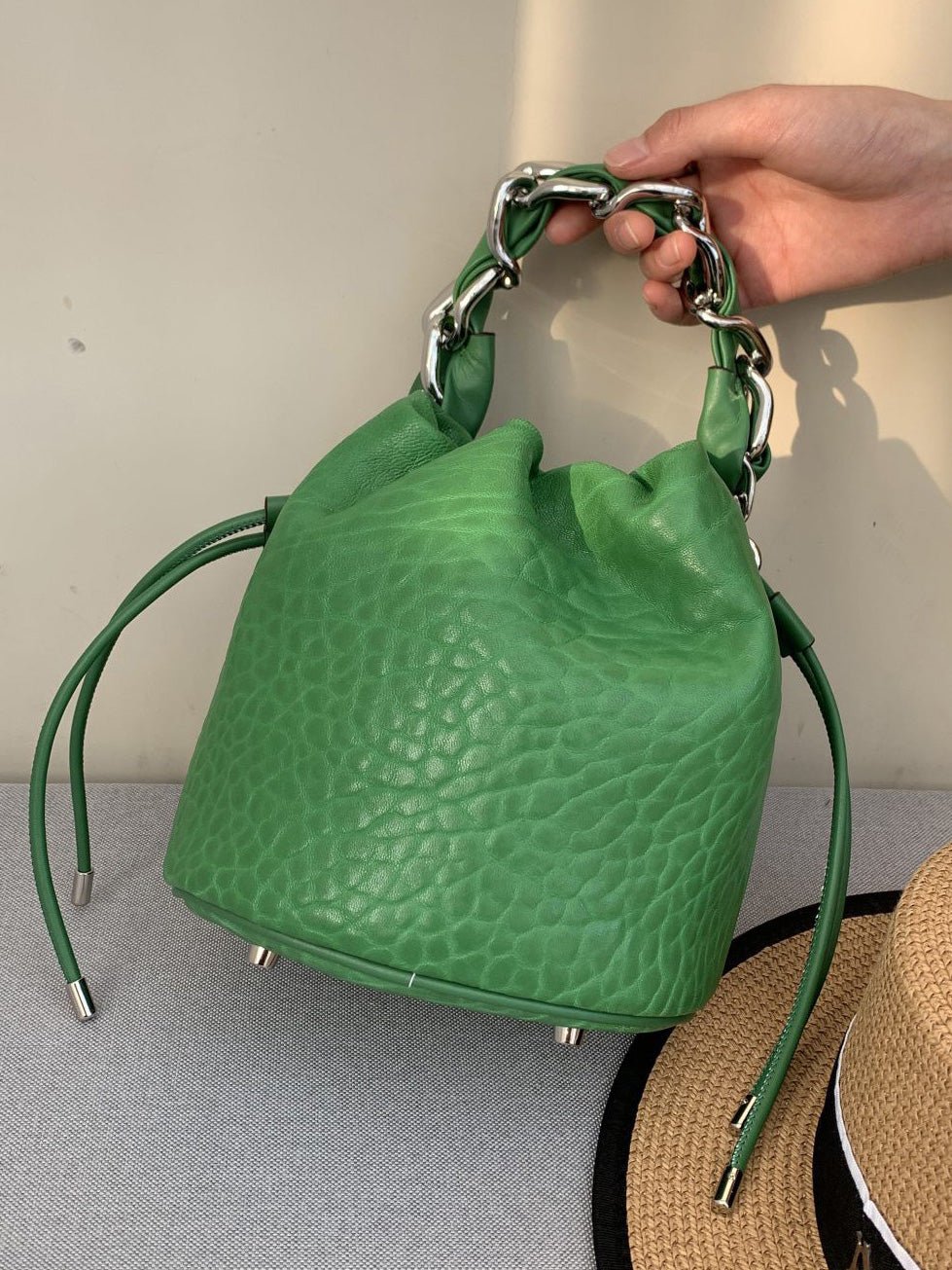 Women's Handbags Fashion Leather Chain Bucket Bag - LuckyFash™