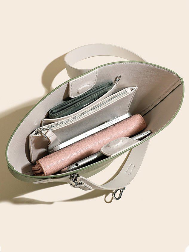 Women's Handbags Fashion Simple Leather Crossbody Bucket Bag - LuckyFash™