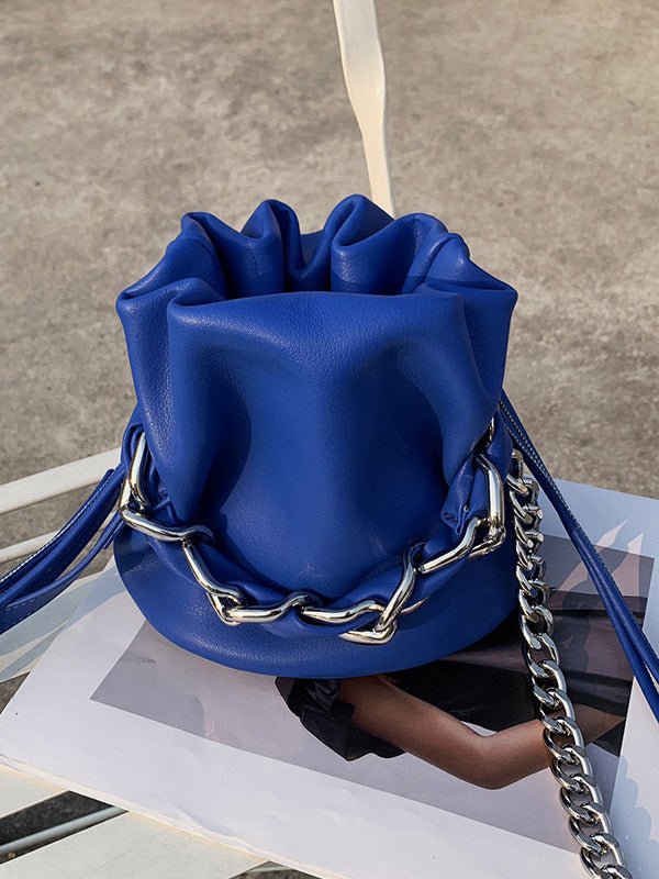 Women's Handbags Hand Drawstring Chain Leather Bucket Bag - LuckyFash™