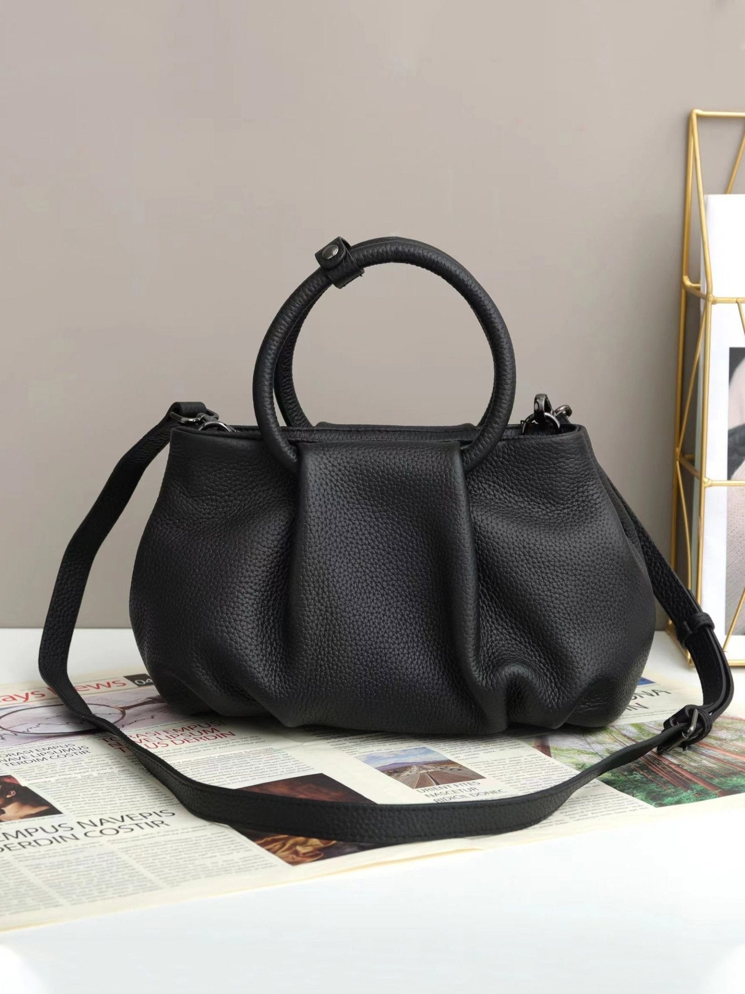 Women's Handbags Leather Crinkle Cloud Tote Crossbody Bag - LuckyFash™