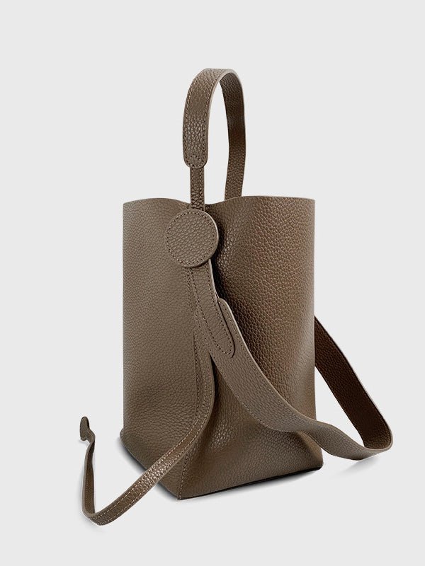 Women's Handbags Simple Leather Bucket Shoulder Crossbody Bag - LuckyFash™