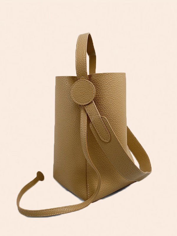 Women's Handbags Simple Leather Bucket Shoulder Crossbody Bag - LuckyFash™