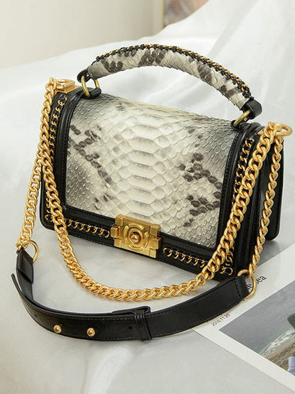 Women's Handbags Snakeskin Hand Chain Crossbody Underarm Bag - LuckyFash™