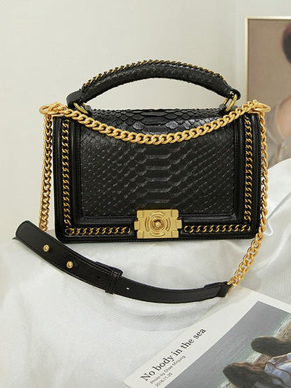 Women's Handbags Snakeskin Hand Chain Crossbody Underarm Bag - LuckyFash™