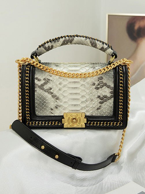 Women's Handbags Snakeskin Hand Chain Crossbody Underarm Bag - LuckyFash™