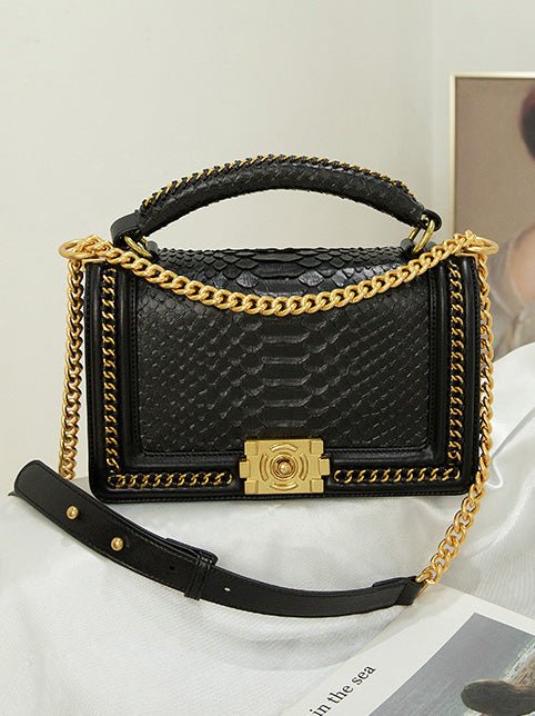 Women's Handbags Snakeskin Hand Chain Crossbody Underarm Bag - LuckyFash™