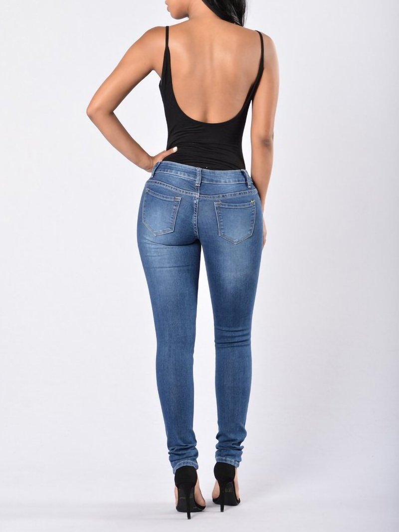 Women's High-Rise Stretch Ragged Jeans - LuckyFash™