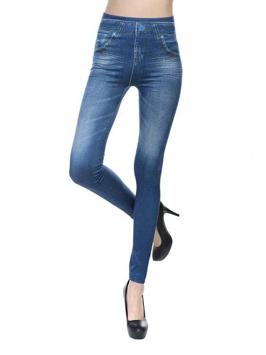 High-Waist Denim Jeans - LuckyFash™