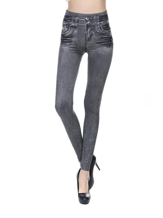 High-Waist Denim Jeans - LuckyFash™
