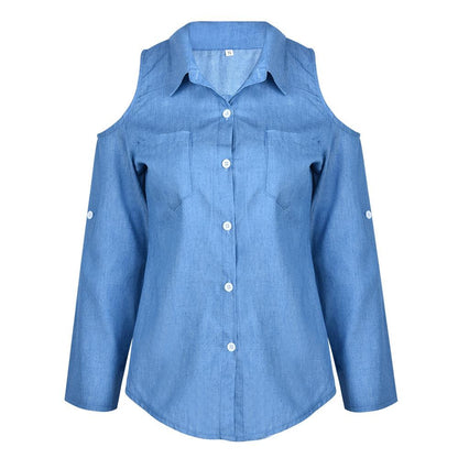 Women's Hollow Floral Shirt Top - LuckyFash™