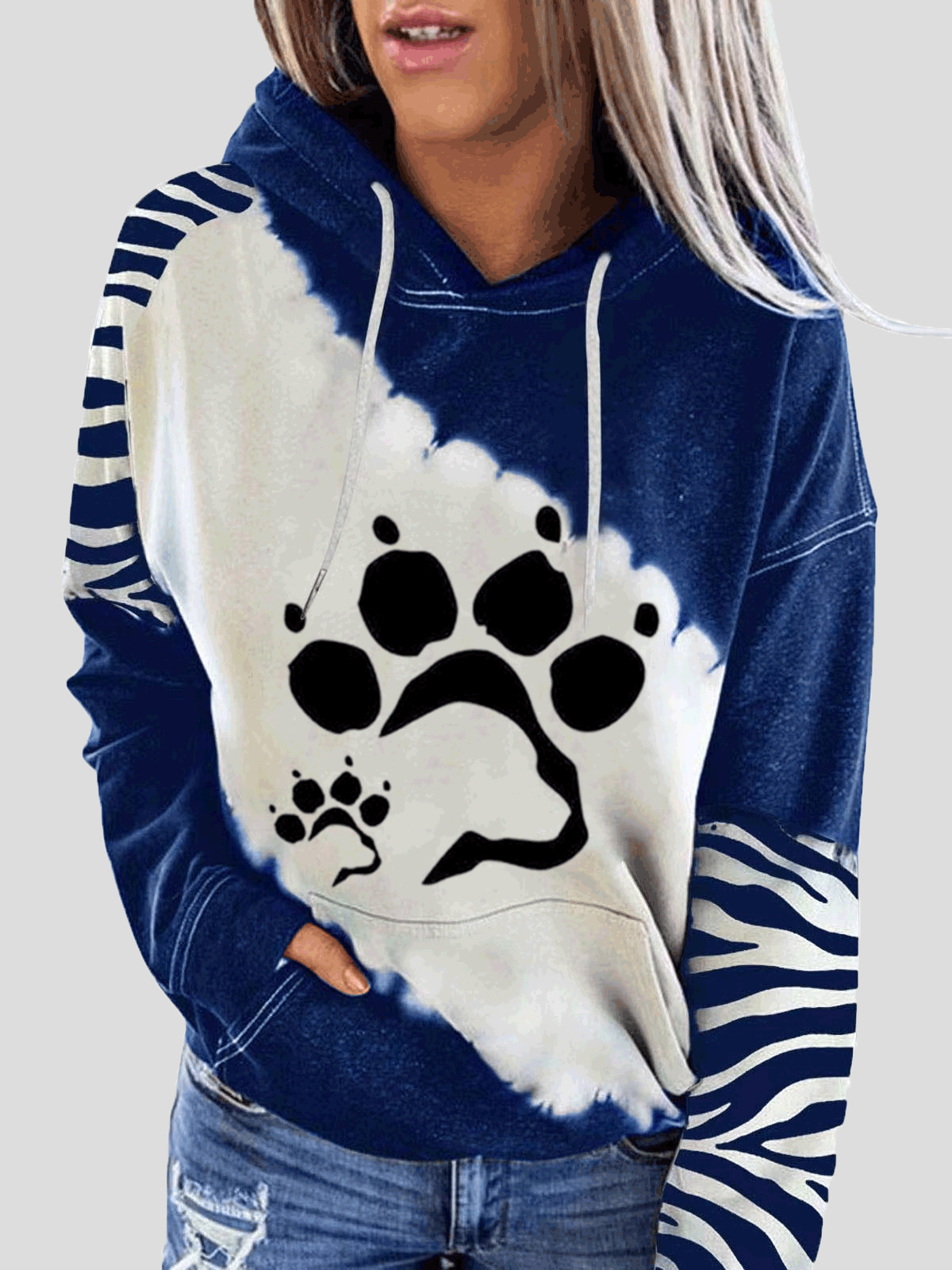 Women's Hoodies Animal Paw Long Sleeve Pocket Hoody - LuckyFash™