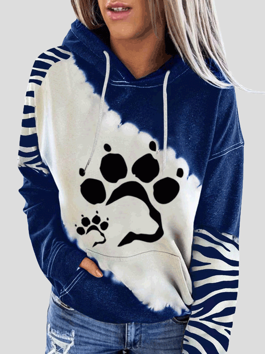 Women's Hoodies Animal Paw Long Sleeve Pocket Hoody - LuckyFash™