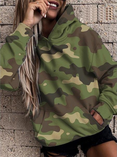 Hoodies Camouflage Print Pocket Casual Hoodie - LuckyFash™
