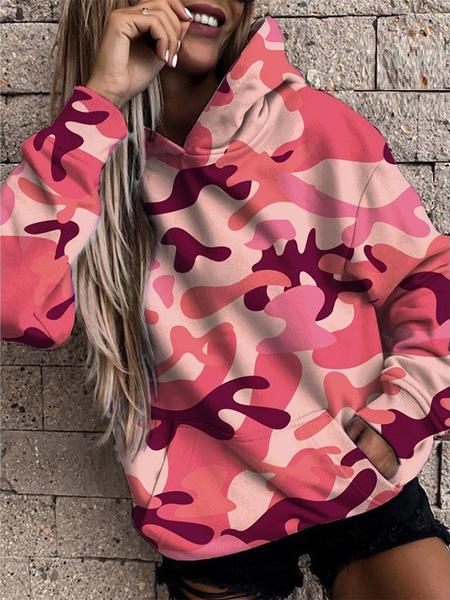Hoodies Camouflage Print Pocket Casual Hoodie - LuckyFash™