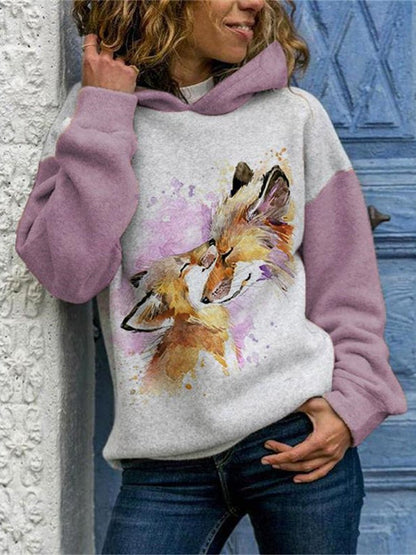 Women's Hoodies Casual Animal Print Long Sleeve Hoody - LuckyFash™