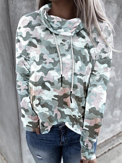 Women's Hoodies Casual Camouflage Print Long Sleeve Hoodie - LuckyFash™