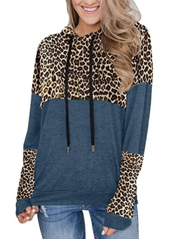 Women's Hoodies Casual Commuting Leopard Print Long Sleeve Plush Hoodie - LuckyFash™