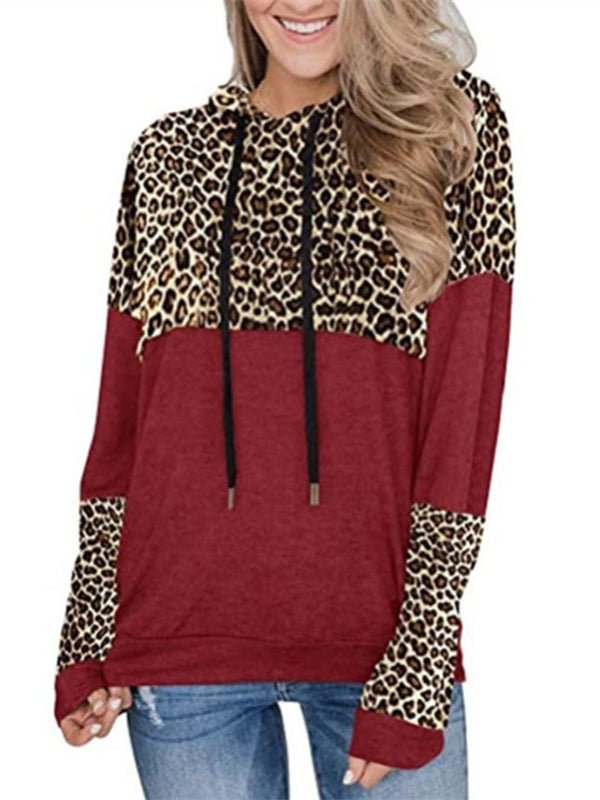 Women's Hoodies Casual Commuting Leopard Print Long Sleeve Plush Hoodie - LuckyFash™