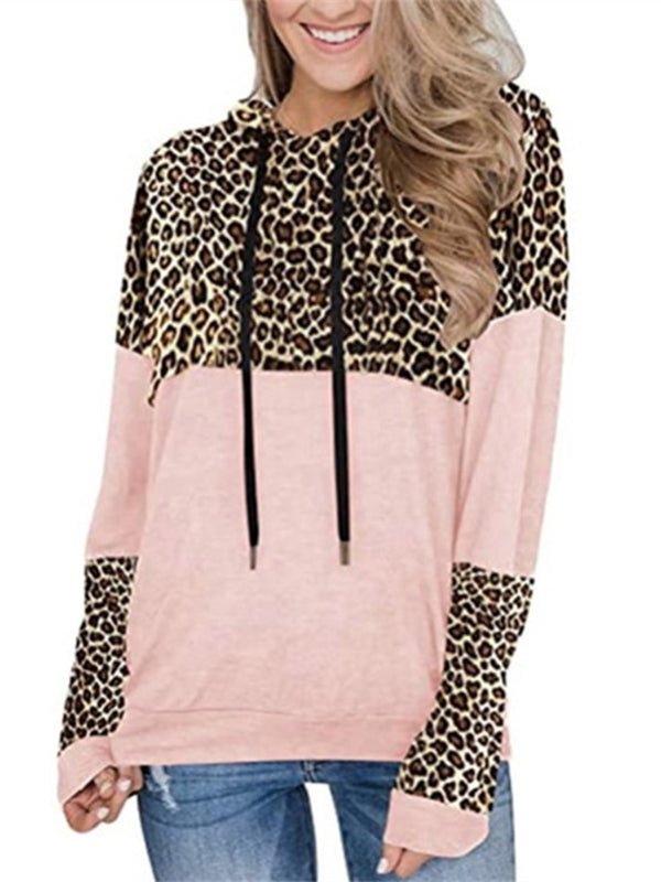 Women's Hoodies Casual Commuting Leopard Print Long Sleeve Plush Hoodie - LuckyFash™