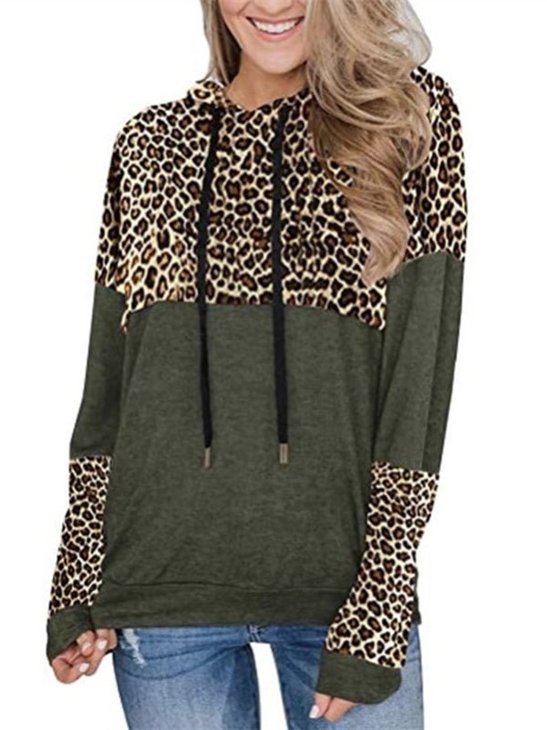 Women's Hoodies Casual Commuting Leopard Print Long Sleeve Plush Hoodie - LuckyFash™
