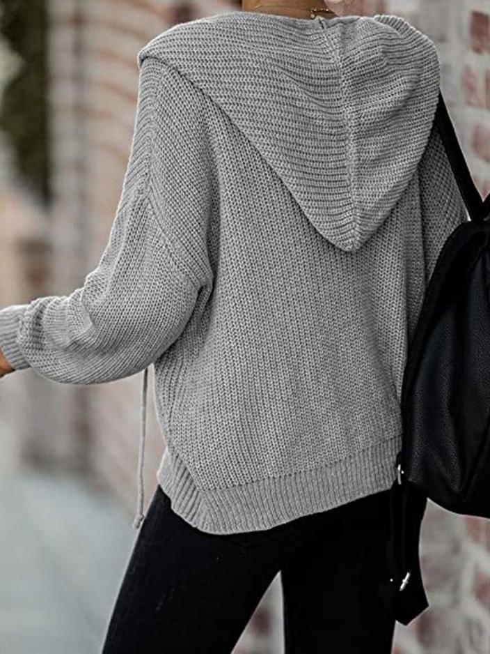 Women's Hoodies Casual Drawstring Zipper Sweater Cardigan Hoodie - LuckyFash™