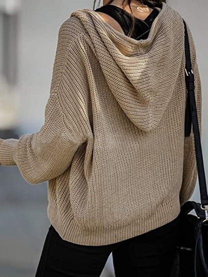 Women's Hoodies Casual Drawstring Zipper Sweater Cardigan Hoodie - LuckyFash™