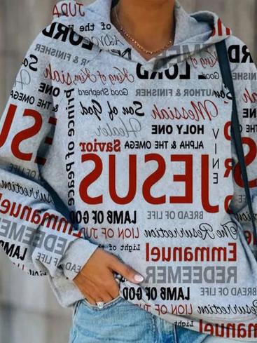 Women's Hoodies Casual Letter Print Long Sleeve Hoodie - LuckyFash™