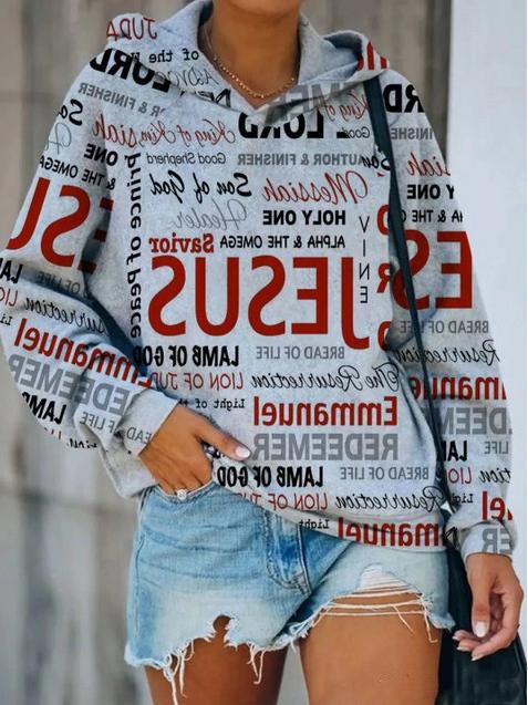 Women's Hoodies Casual Letter Print Long Sleeve Hoodie - LuckyFash™