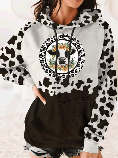 Women's Hoodies Casual Print Pocket Drawstring Hoody - LuckyFash™