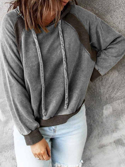 Women's Hoodies Casual Stitching Drawstring Long Sleeve Hoody - LuckyFash™