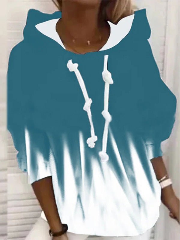 Women's Hoodies Casual Tie Dye Printed Drawstring Long Sleeve Hoody - LuckyFash™